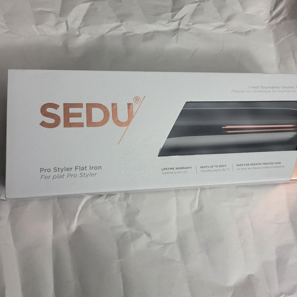 SEDU PRO STYLER FLAT IRON 1 INCH TOURMALINE CERAMIC PLATES- NEW IN BOX - Picture 1 of 12
